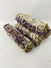 Bholi Sage Plus Sage Smudge Kit for Cleansing Negative Energy Lavender