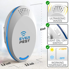 Ultrasonic Pest Repeller Control (2 Pack) Plug in Flea, Rat, Roach