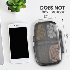 Medicine Pill Organizer Travel Airtight Pill Box