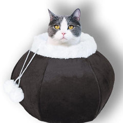 Cat Beds for Indoor Cats   Cat Cave Bed Plush Round Soft Pet Tent with