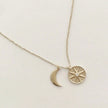 Celestial Moon & Sun Pendant Necklace for Women