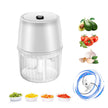 Electric Portable Garlic Chopper with USB rechargeable motor, ideal for quick and efficient chopping of vegetables and herbs.