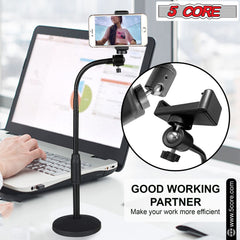 5Core Cell Phone Stand for Desk Adjustable Scissor Boom Arm Stands