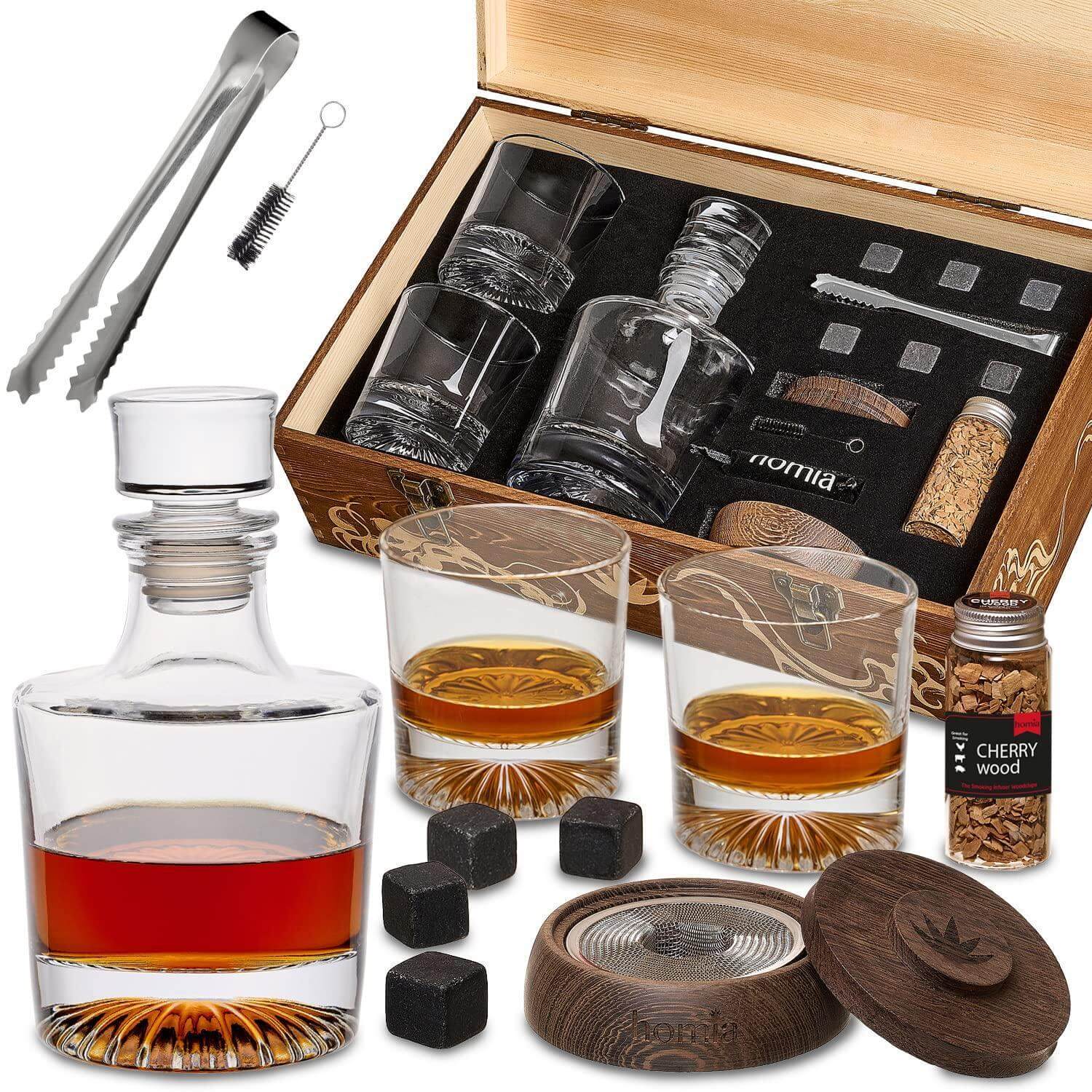 Set de regalo de whisky con vasos 