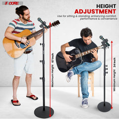 5Core Mic Stand Floor Adjustable Universal Heavy Duty Microphone