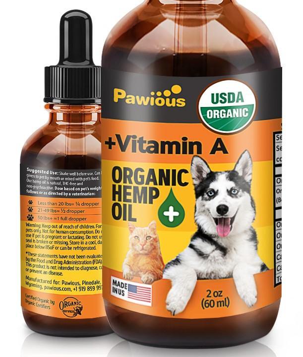 Huile de chanvre pour chiens et chats 2 oz.