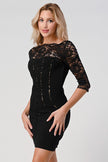 Lace Overlay Bodycon Dress