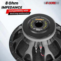 Speaker 15in 2000W Peak 8 Ohm Full Range Replacement DJ Sub Woofer