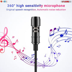 5Core Lavalier Microphone Clip On Professional Grade 3.5mm Mic