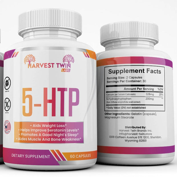Harvest Twin Labs 5-HTP Capsules – Mood & Sleep Support Formula