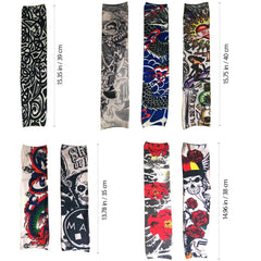 Tattoo Arm Sleeves 8PCS Cooling Cover UV Sun Protection Outdoor Sports