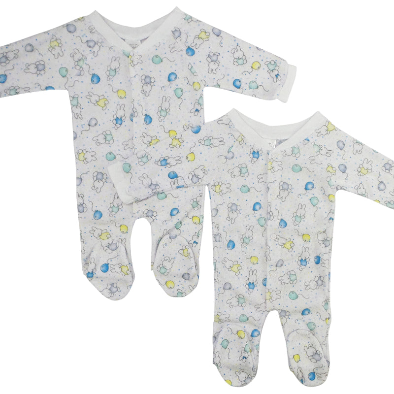 Baby Printed Footed Sleepers Two-Piece Set