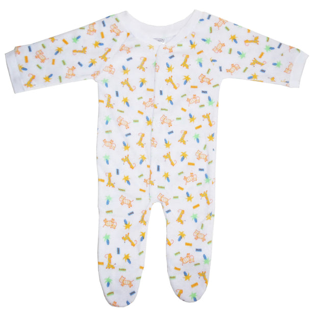 Soft Cotton One-Piece with Animal Print