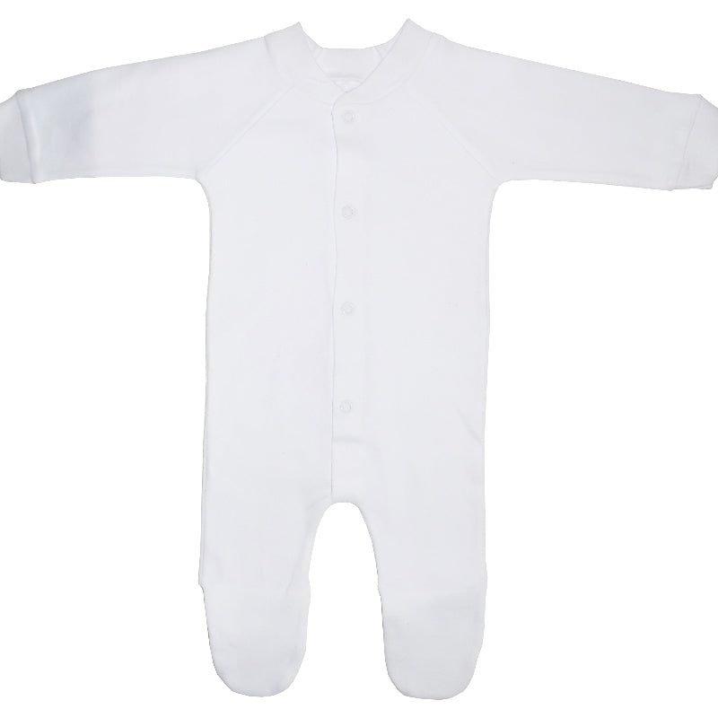 Bambini Baby White Footed Sleepsuit