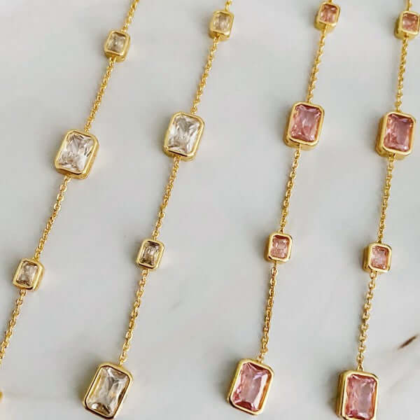 Five Stones Dangle Earrings