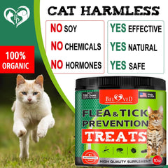 Flea and Tick Prevention Chewable Pills for Cats