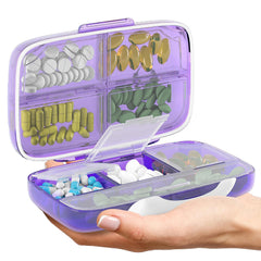 Pill Organizer Airtight Pill Box Large Pill Dispenser Home Travel