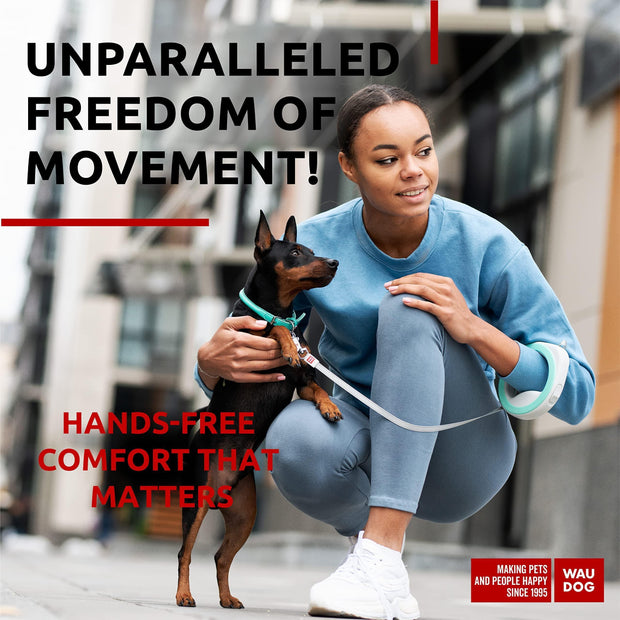 Correas retráctiles manos libres para perros pequeños, medianos y grandes.
