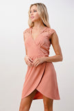 Floral Lace Wrap Dress