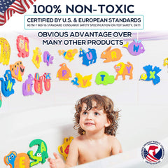 100% Non Toxic Foam Bath Toys   Premium Educational Floating Bathtub