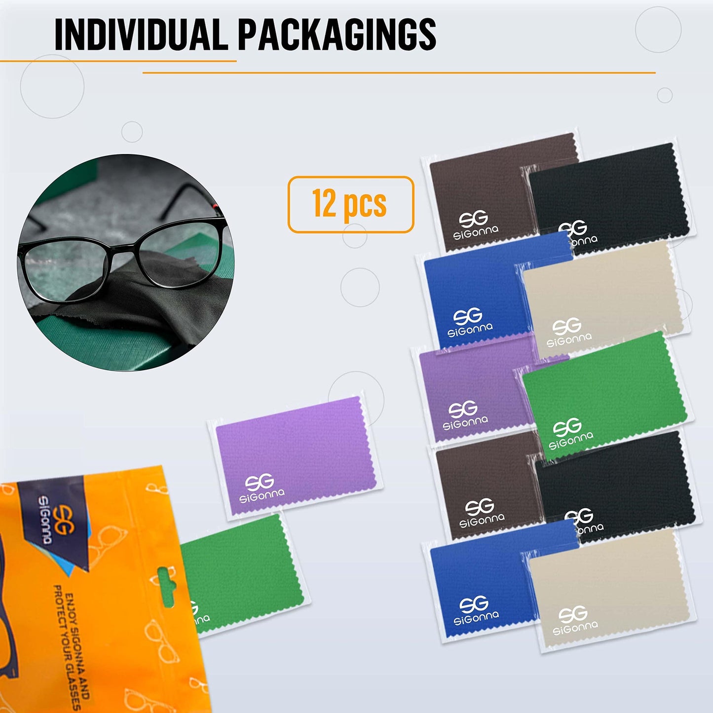 Microfiber Eyeglass Cleaning Cloths 12pc.