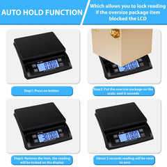 Digital Shipping Scale 66lb Postal Weight Scale with Hold