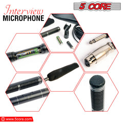 5Core Interview Microphone Condenser Shotgun Mic w Uni-Directional