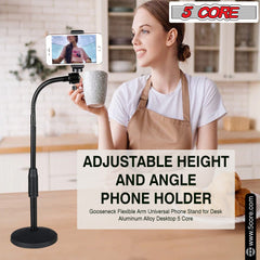 5Core Cell Phone Stand for Desk Adjustable Scissor Boom Arm Stands