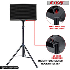 5Core Speaker Stand Tripod Tall Adjustable 72 Inch DJ Studio Monitor