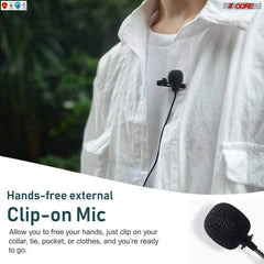 5Core Lavalier Microphone Clip On Professional Grade 3.5mm