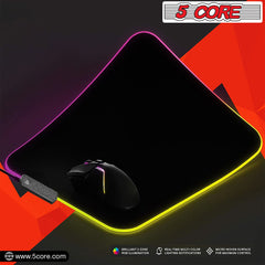 5Core Gaming Mouse Pad RGB 12 Light Modes 2 Zone Desk Mouse Mat w