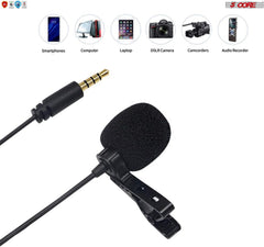 5Core Lavalier Microphone Clip On  Professional Grade 3.5mm Lapel Mic