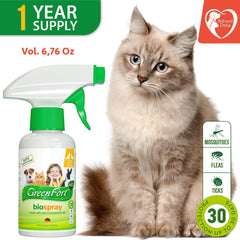 Spray naturel anti-puces et anti-tiques pour chiens, chats et furets, anti-moustiques