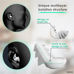 Reusable Safe Silicone Earplugs Noise Cancelling Ear Plugs