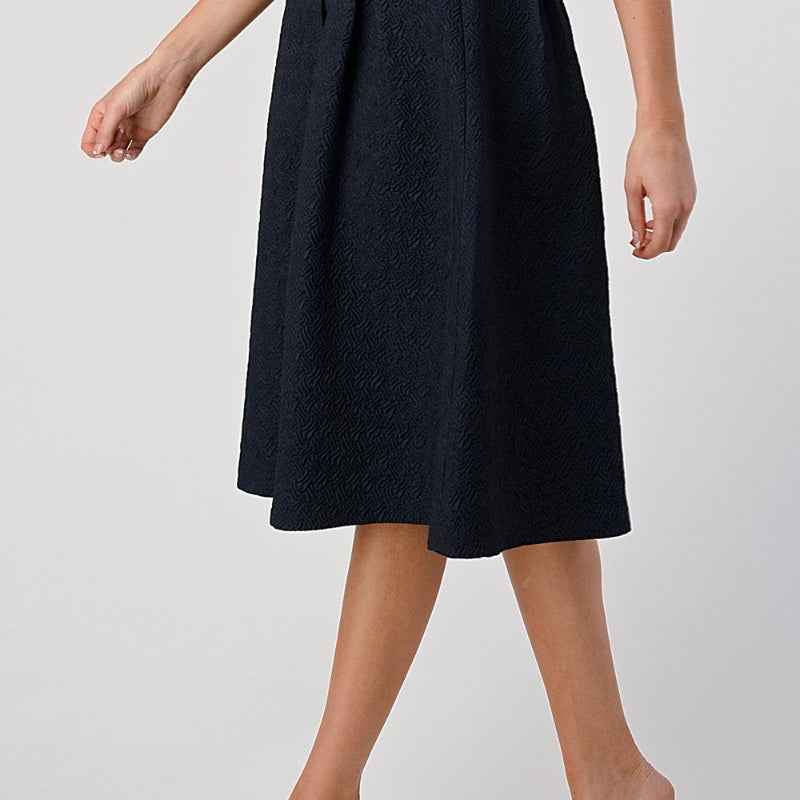 Women High Waist Flared Midi Skirt Elegant Casual Style