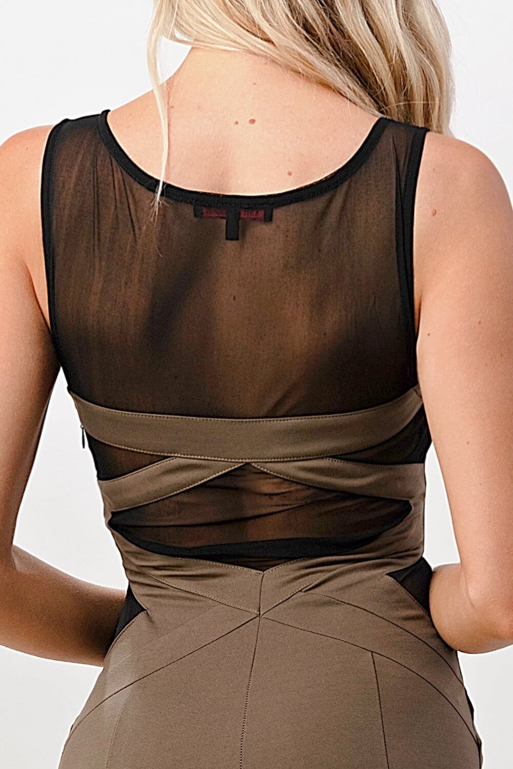 Mesh Insert Bodycon Dress