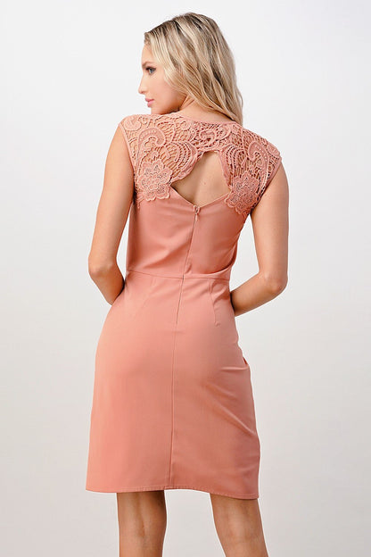 Floral Lace Wrap Dress