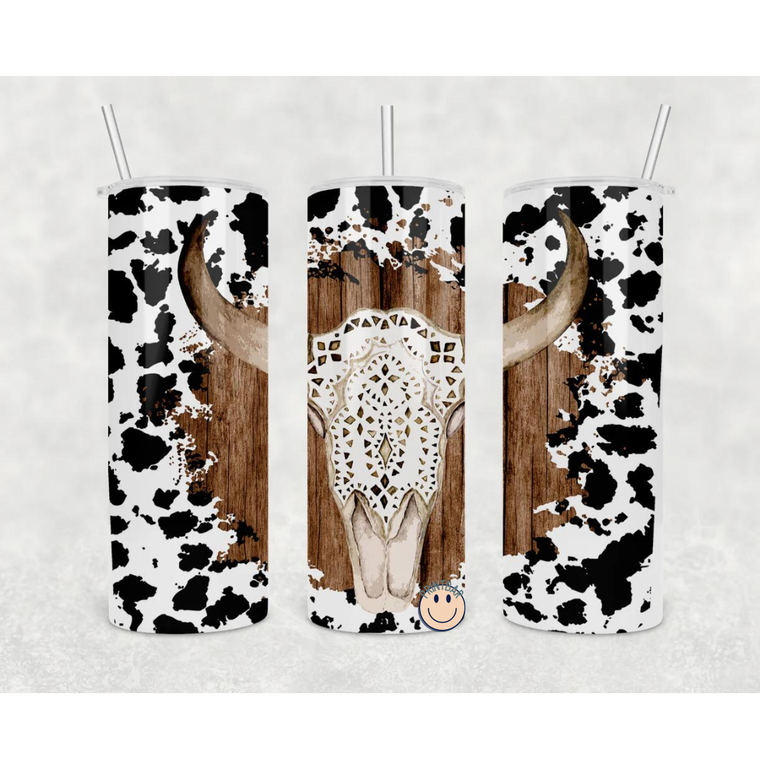Boho Cow Tumbler