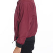 Men’s Bomber Jacket – Maroon Zip-Up Jacket with Ribbed Cuffs