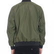 Men’s Olive Green Bomber Jacket with Zippered Pocket
