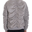 Men’s Faux Suede Bomber Jacket with Zip Closure