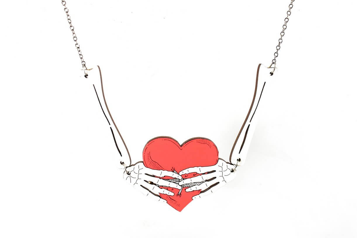 Bone Heart Necklace