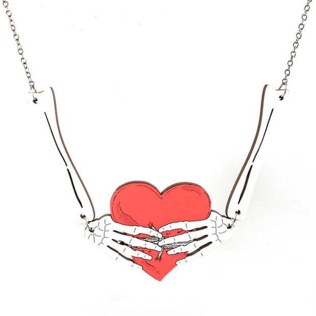Bone Heart Necklace