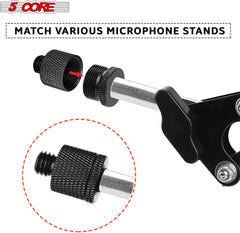 5 Core Mic Stand Adapter 12 Pieces 5/8 Female to 3/8 Male Screw Thread