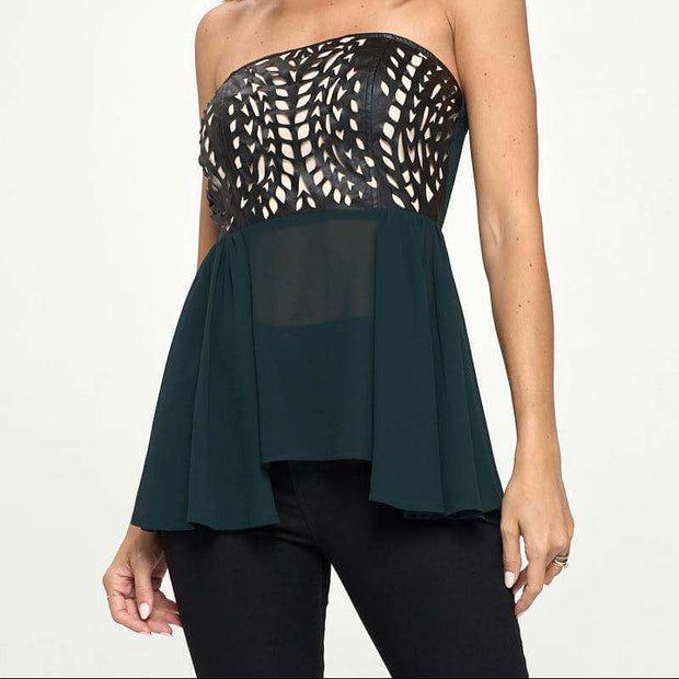 Chiffon Peplum Top