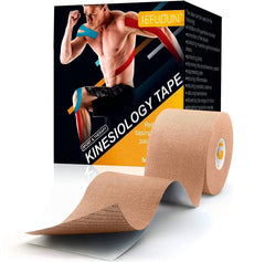 PUREVACY Kinesiology Tape Roll 2 Inches x 16.4 Feet Beige Elastic