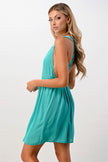 Grommet Detail A-Line Dress