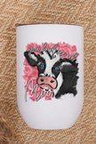 Moo Cow Wine Cup featuring a playful cow design with the phrase 'you had me at Moo', perfect for gifts and celebrations.