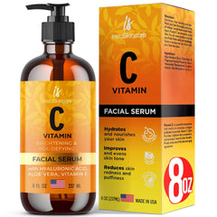 Sérum à la vitamine C pour le visage et les yeux avec acide hyaluronique et vitamine E