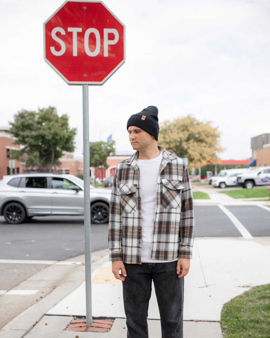 Charcoal Black Beanie